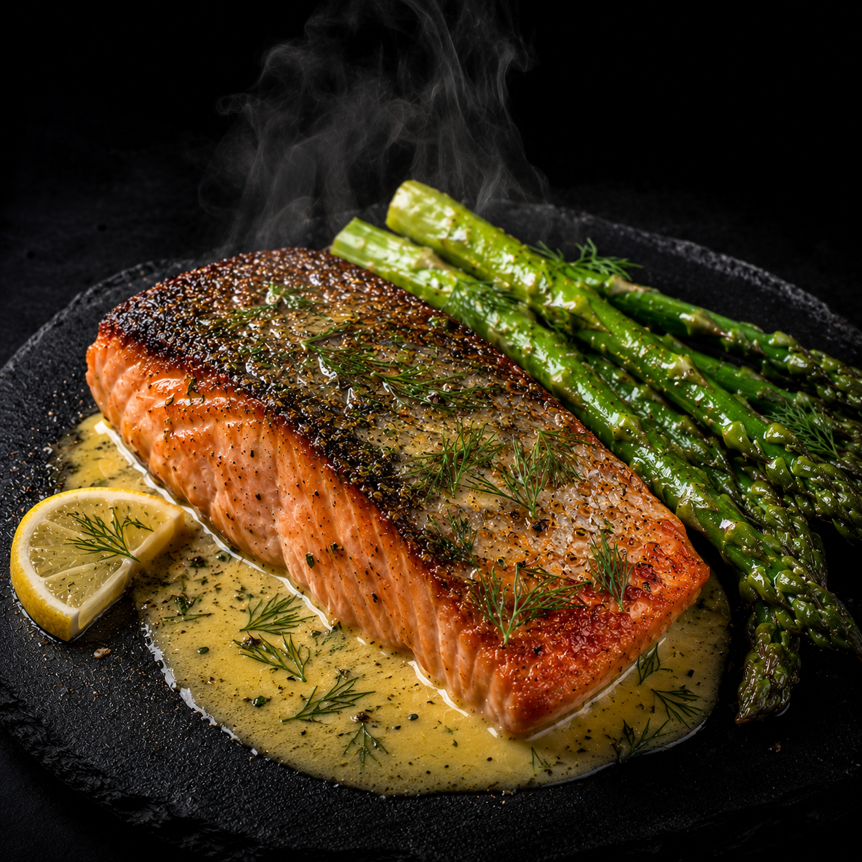Receita keto de salmão grelhado com espargos frescos
