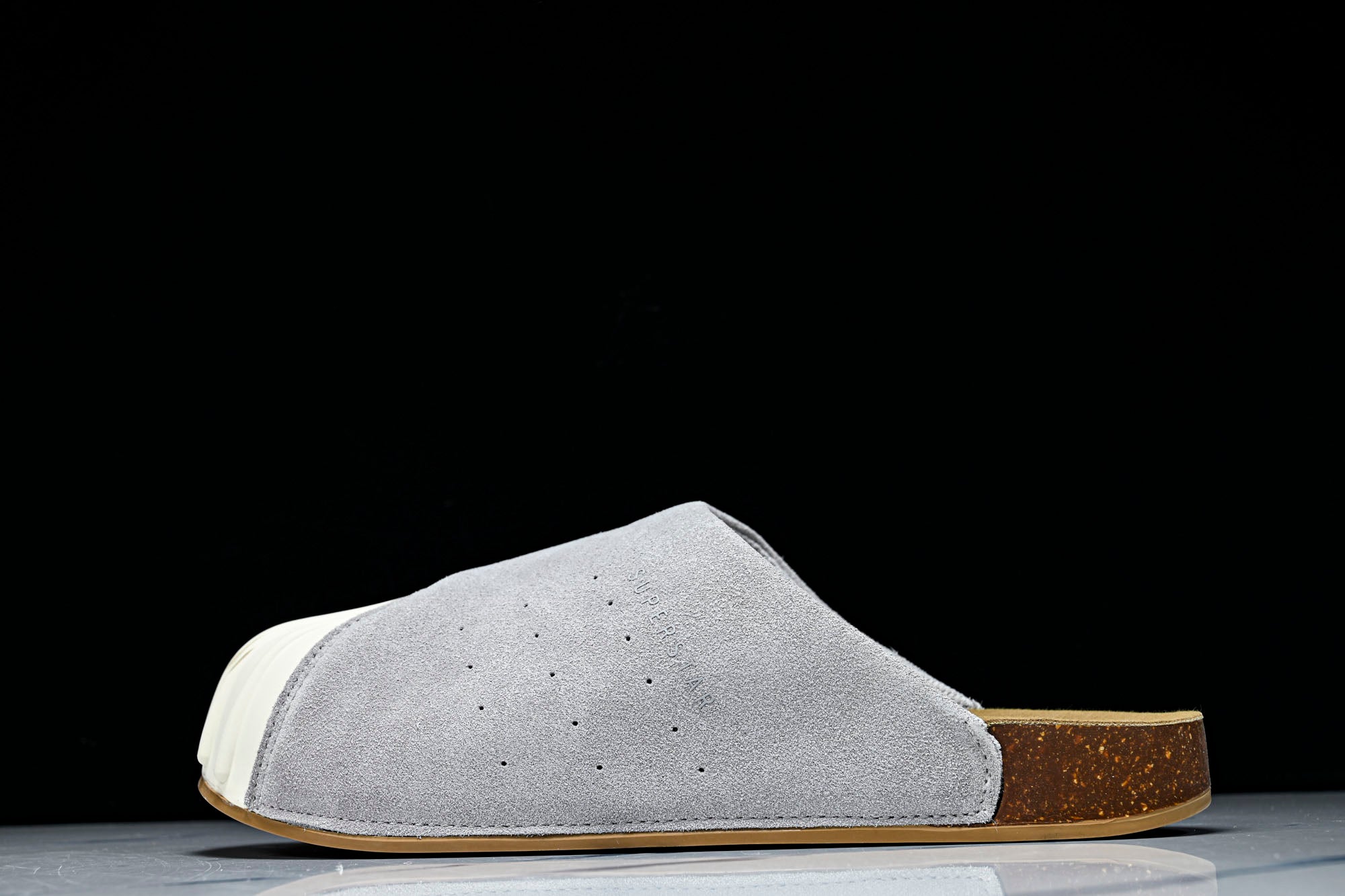 adidas Adimule Superstar de Ante Gris Claro / Blanco Roto