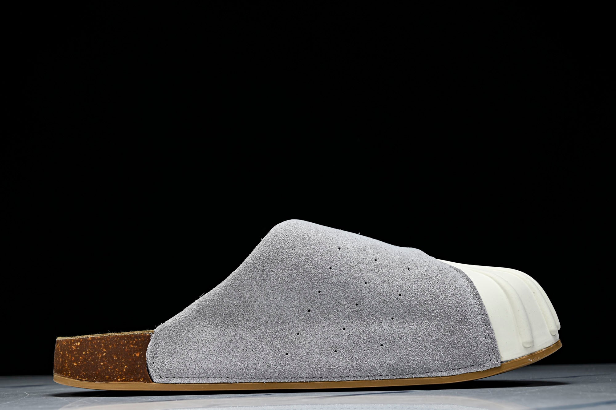 adidas Adimule Superstar de Ante Gris Claro / Blanco Roto - Imagen 2