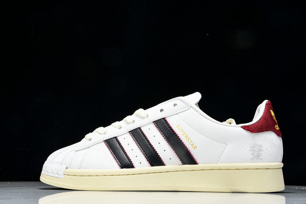 adidas Superstar II CNY Año de la Serpiente Blanco / Negro / Burdeos