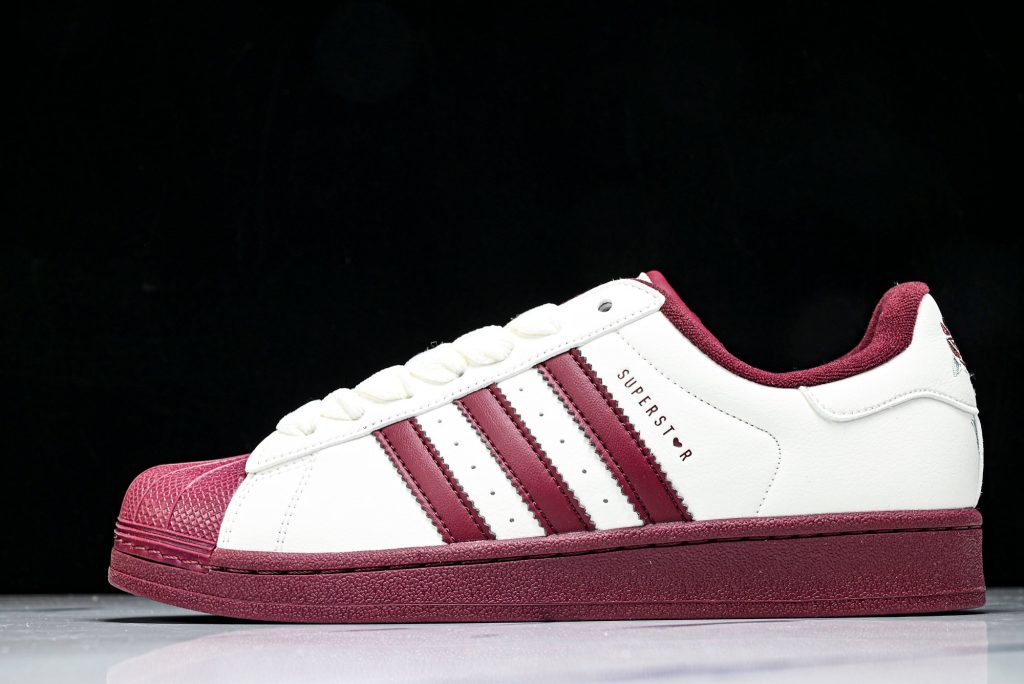 adidas Superstar II Blanco / Rojo Burdeos