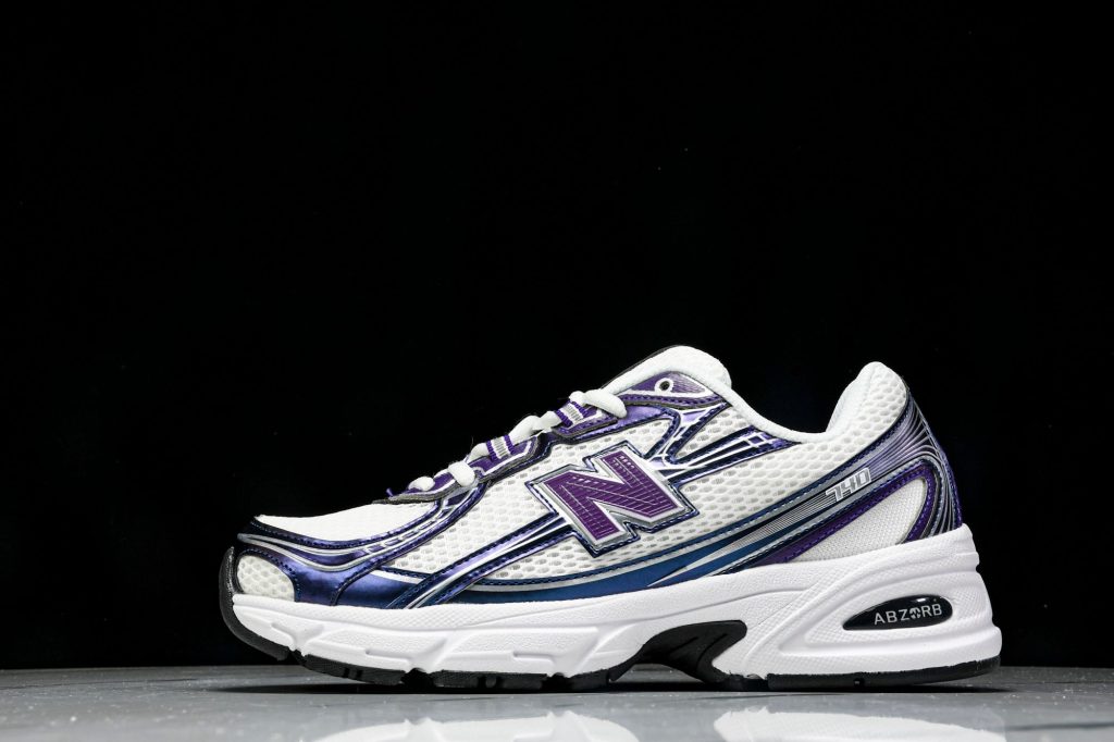NB 740 Blanco / Morado / Azul Marino