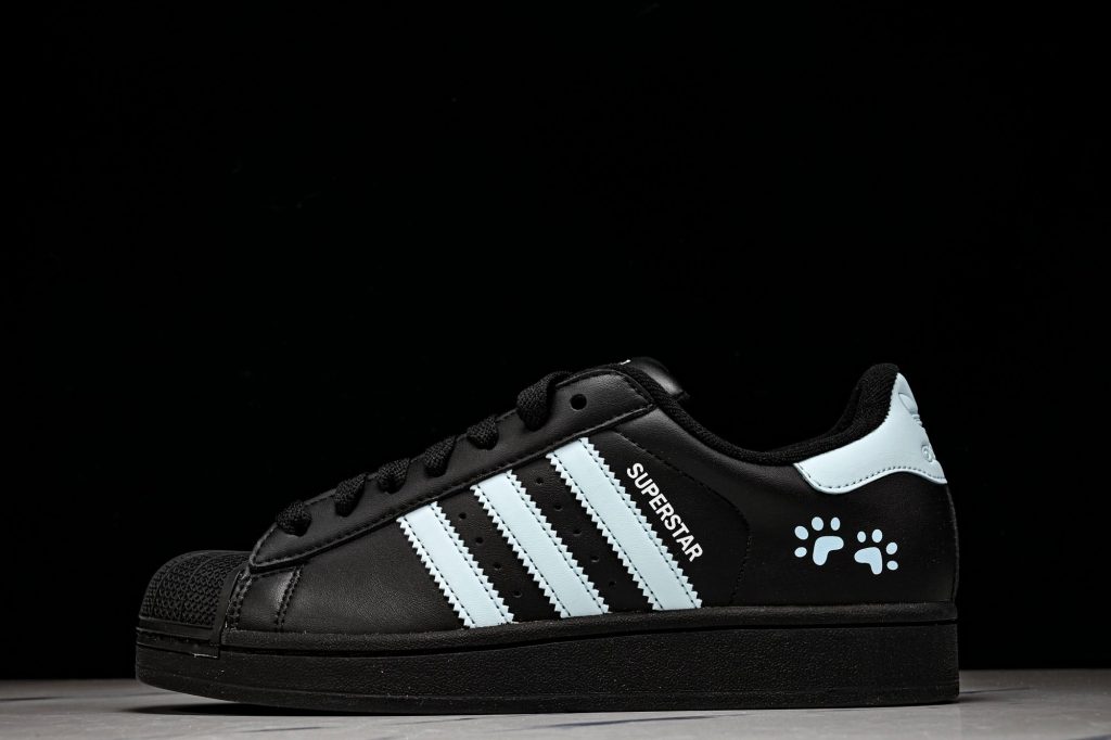 adidas Superstar II Negro / Azul cielo
