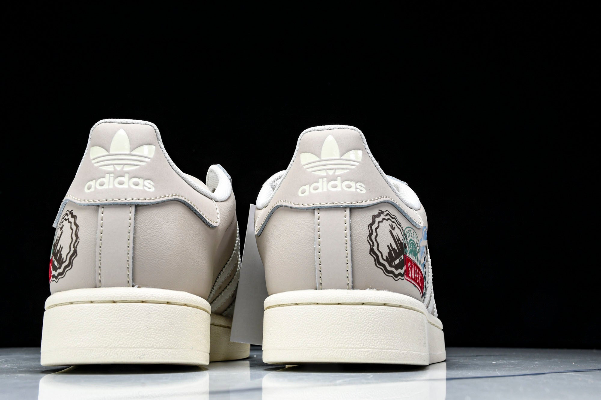 adidas Superstar II Crudo / Negro / Rojo - Imagen 5