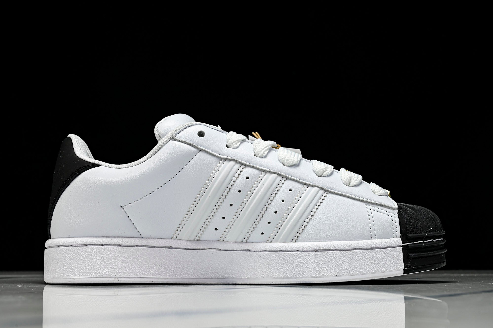 adidas Superstar ST W Blanco / Negro / Dorado - Imagen 2