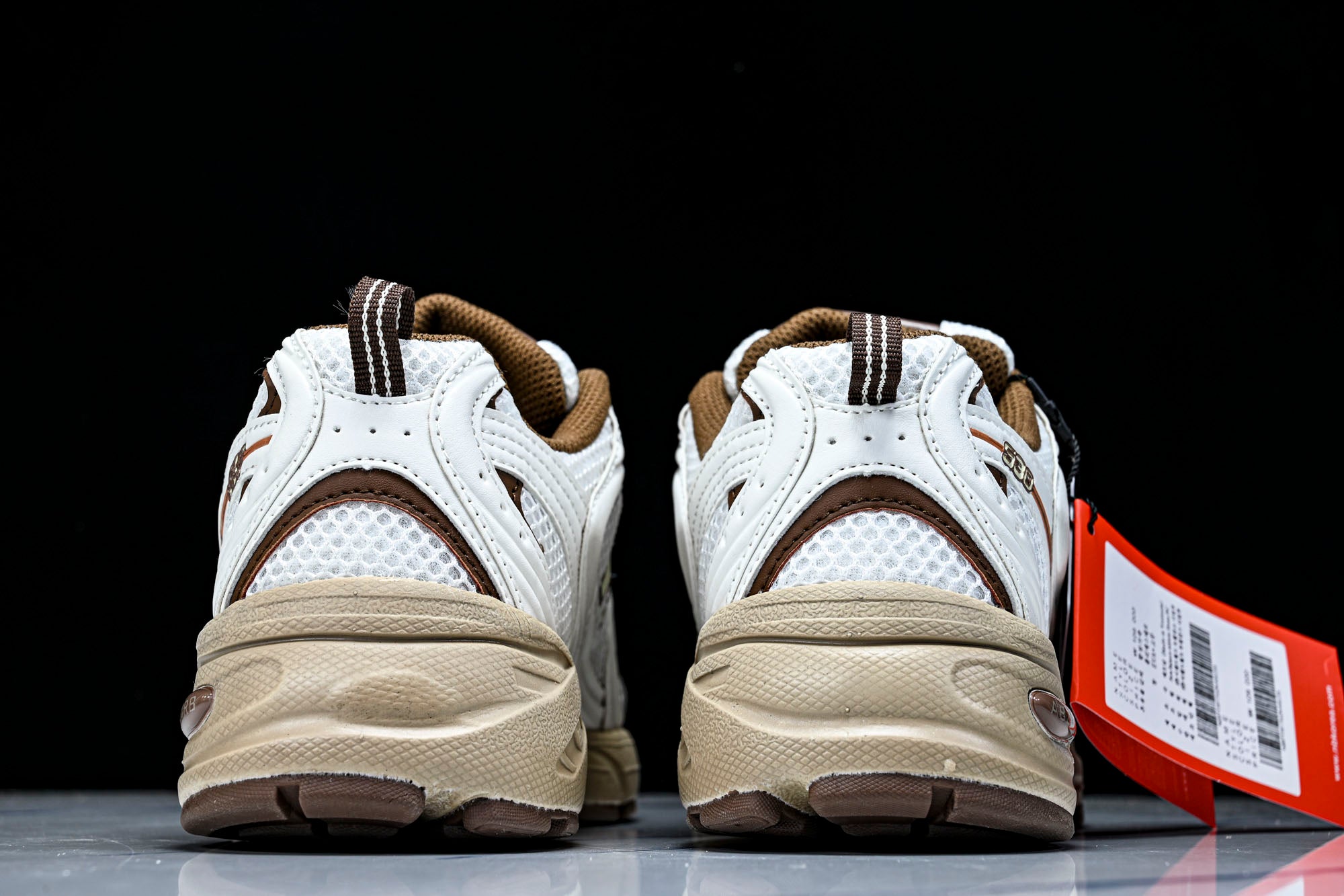 NB 530 Blanco / Marrón / Beige - Imagen 5