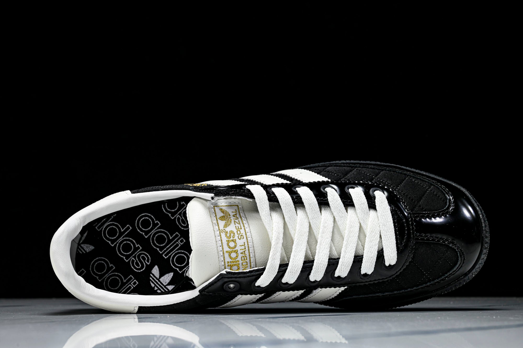 adidas Handball Spezial Negro / Blanco / Dorado - Imagen 3