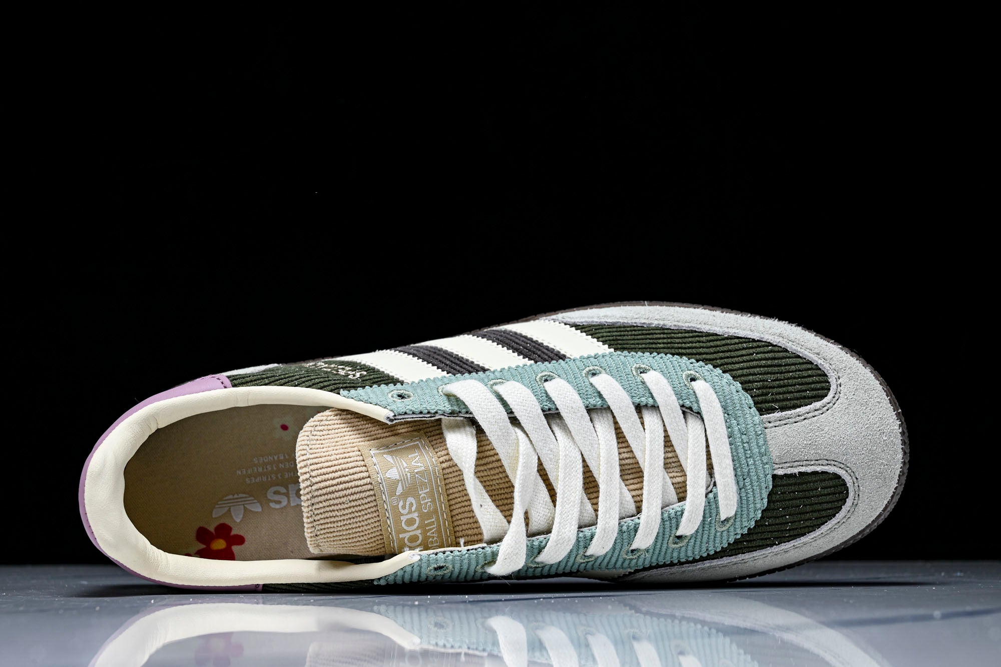 adidas Handball Spezial Gris / Verde / Lila - Imagen 3