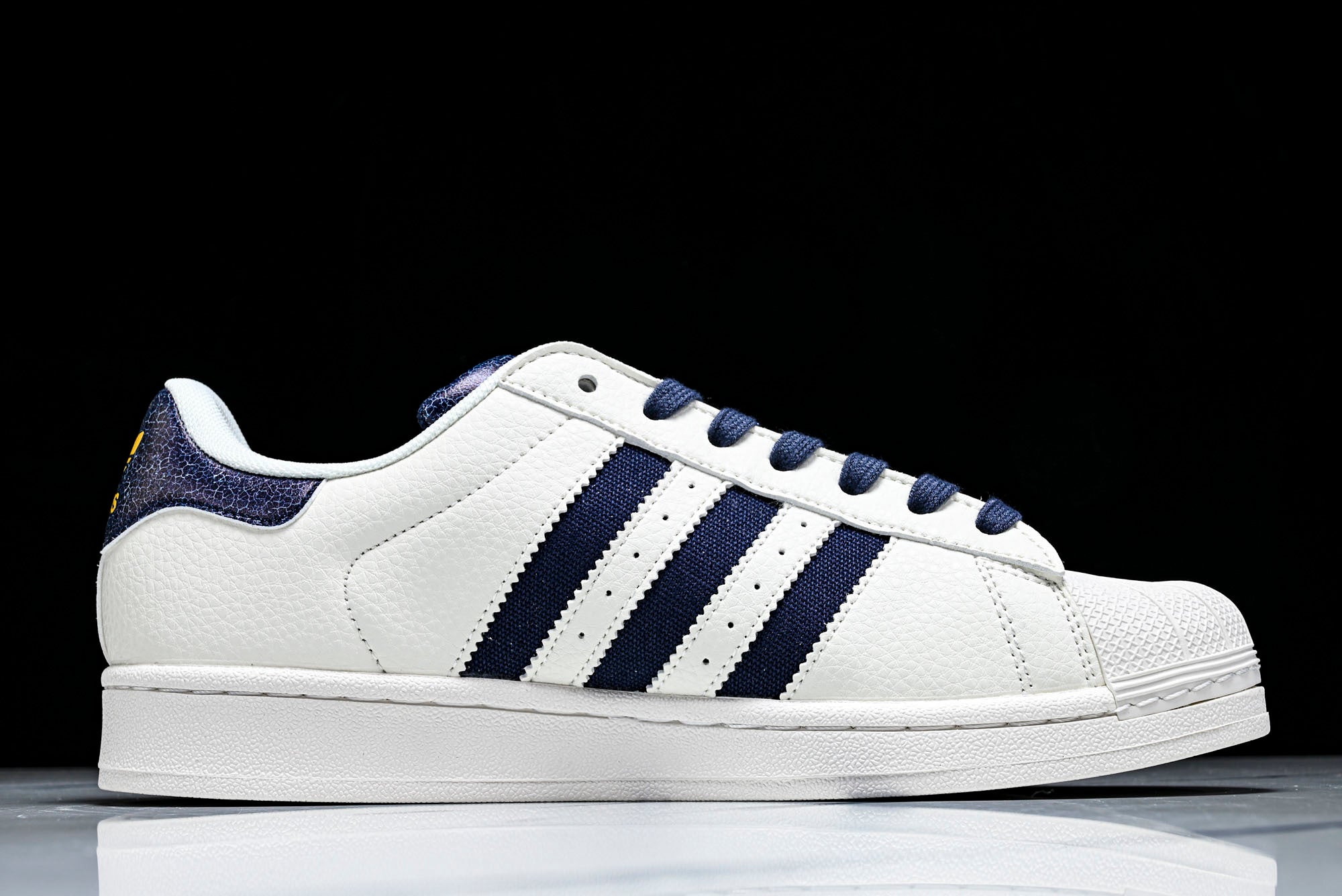 adidas Superstar II Blanco roto / Azul marino / Dorado - Imagen 2