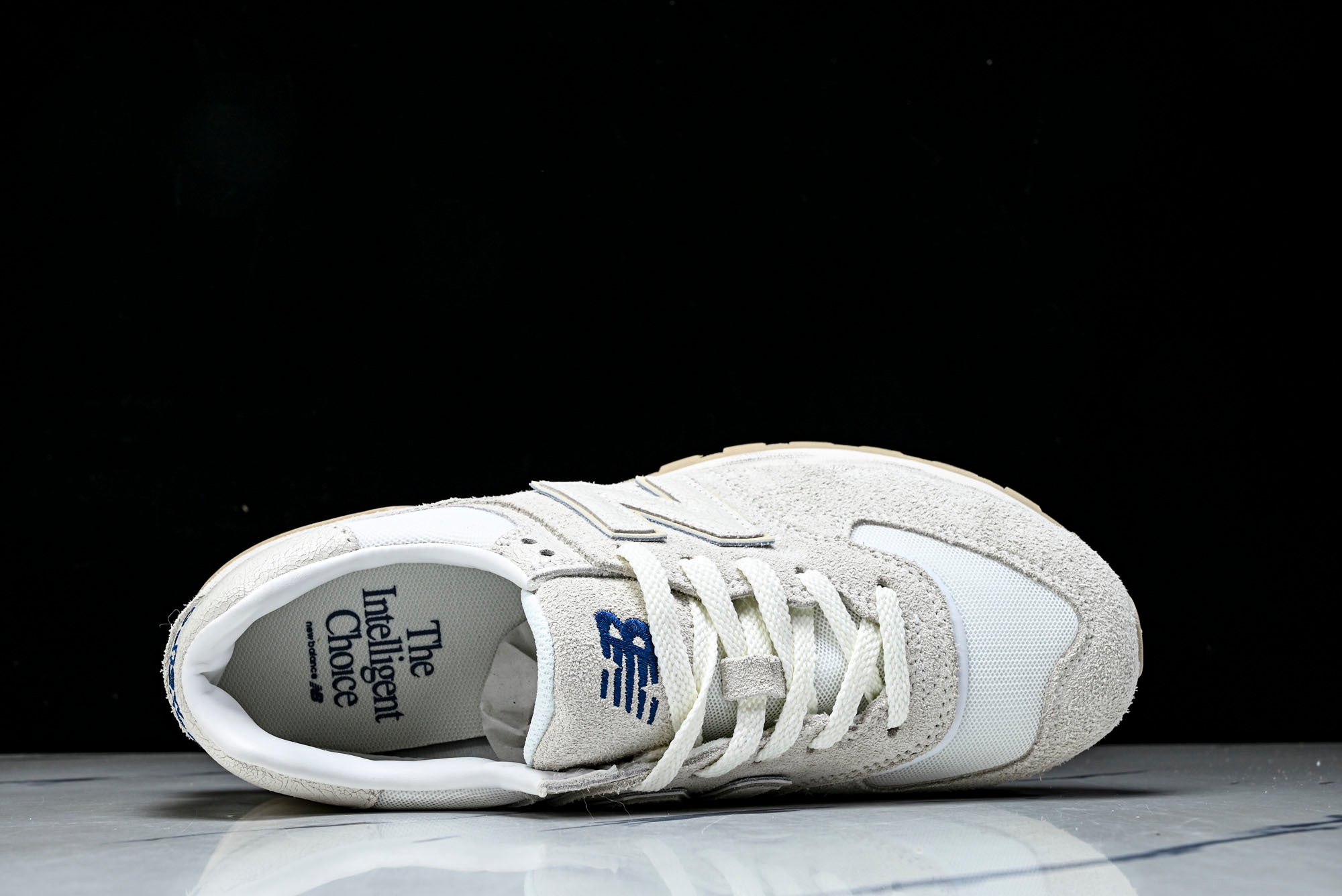 NB 574 Blanco Roto / Beige / Azul Marino - Imagen 3