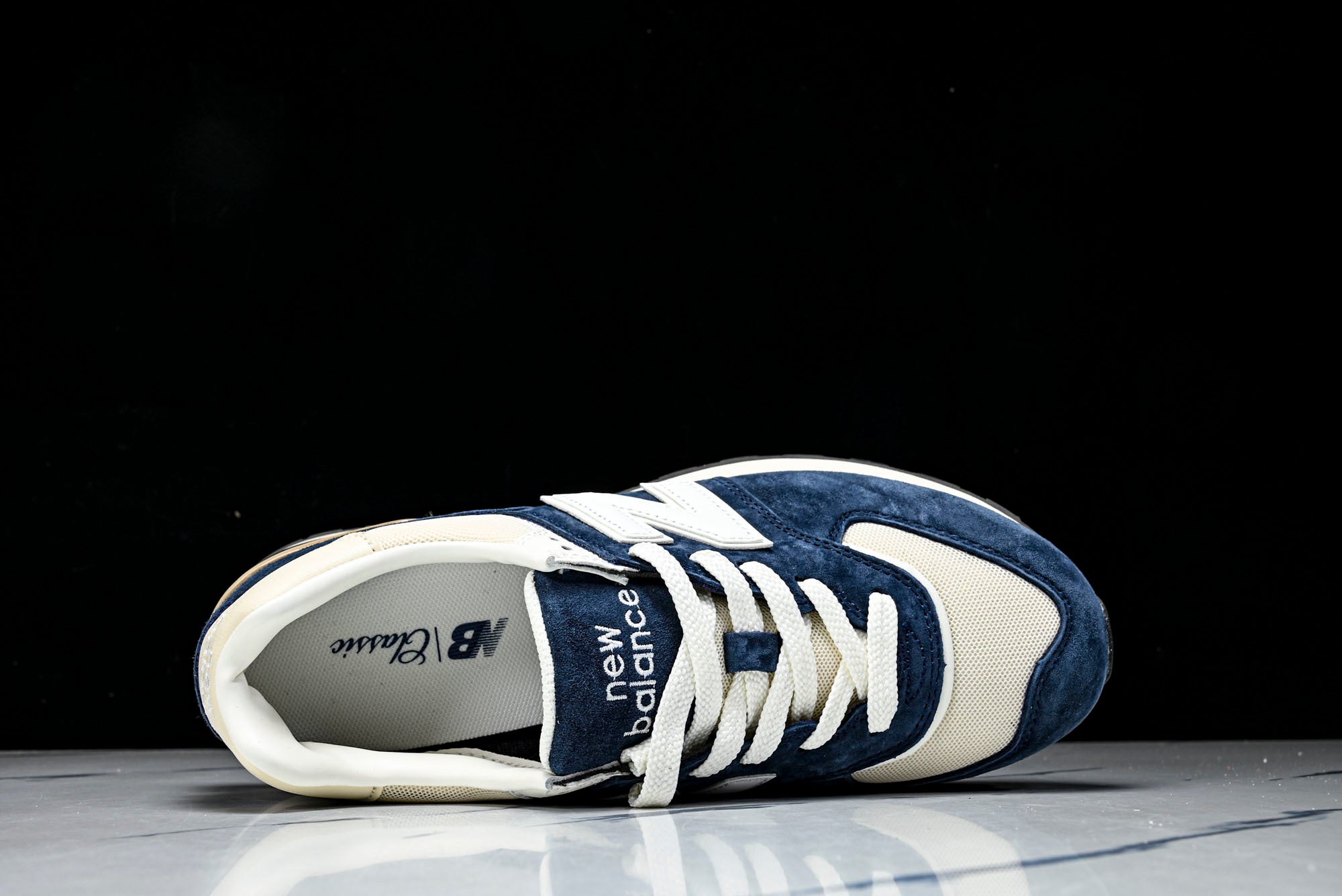 NB 574 Azul Marino / Blanco Roto / Beige - Imagen 3