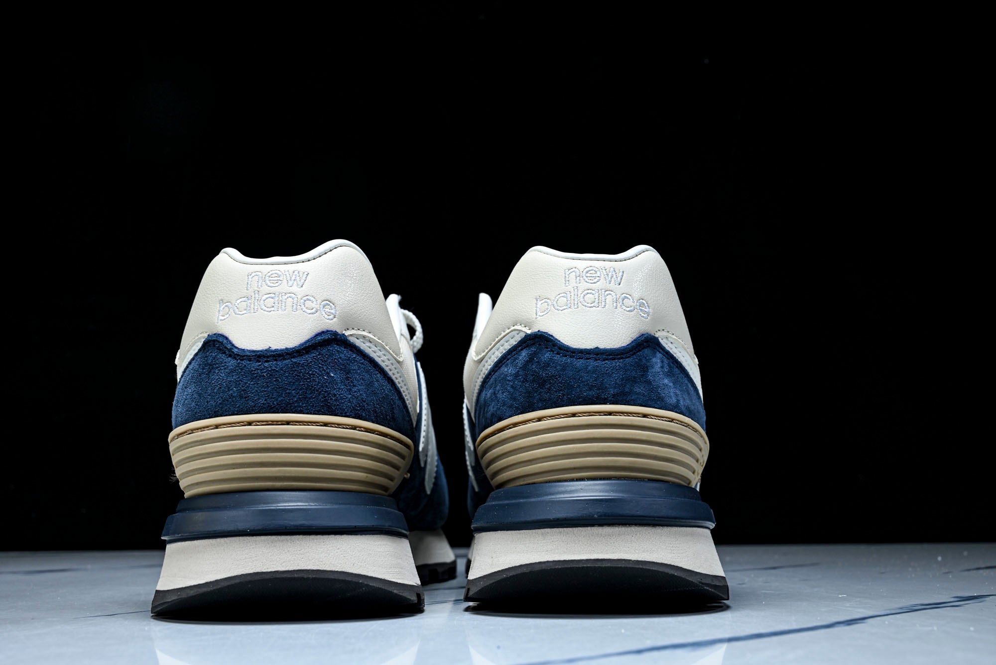 NB 574 Azul Marino / Blanco Roto / Beige - Imagen 5