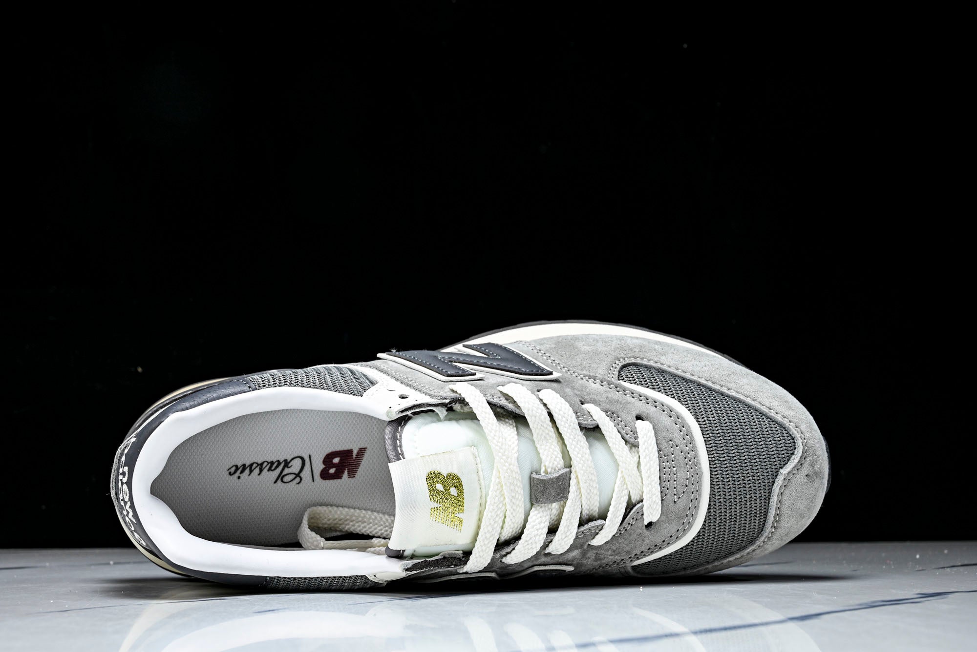 NB 574 Gris / Blanco Roto / Azul Marino - Imagen 3