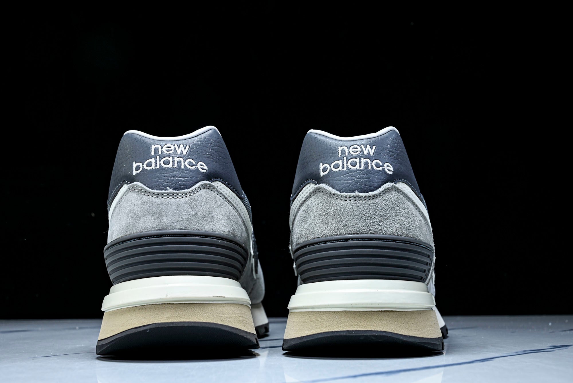 NB 574 Gris / Blanco Roto / Azul Marino - Imagen 5