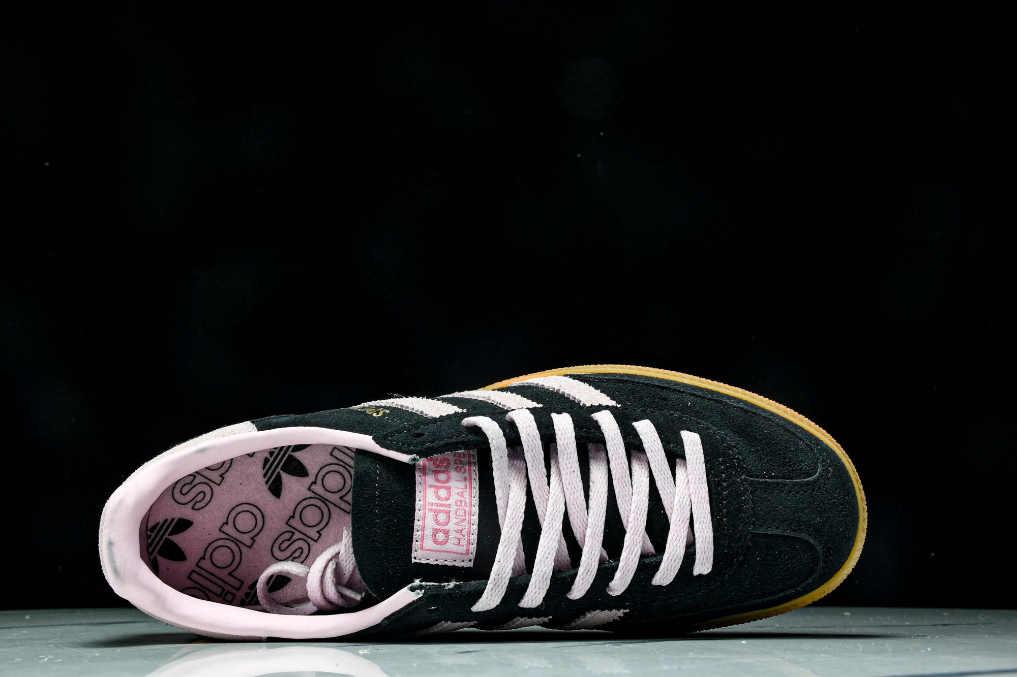 adidas Handball Spezial Negro / Rosa Claro - Imagen 3