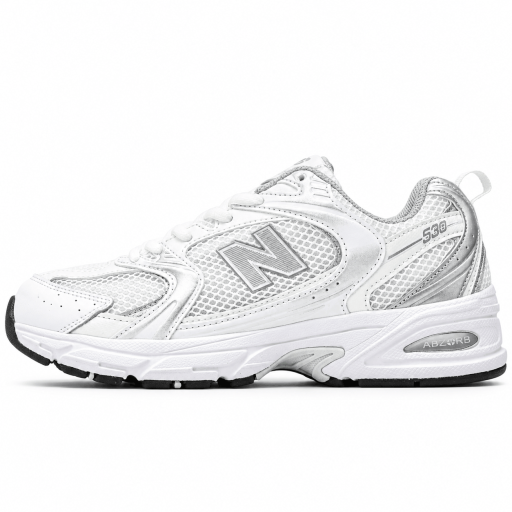 NB 530 Blanco / Plata